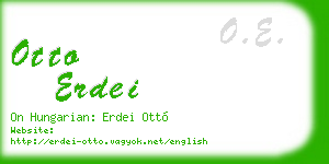 otto erdei business card